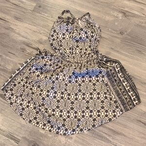 Free People Black and White Mini Dress